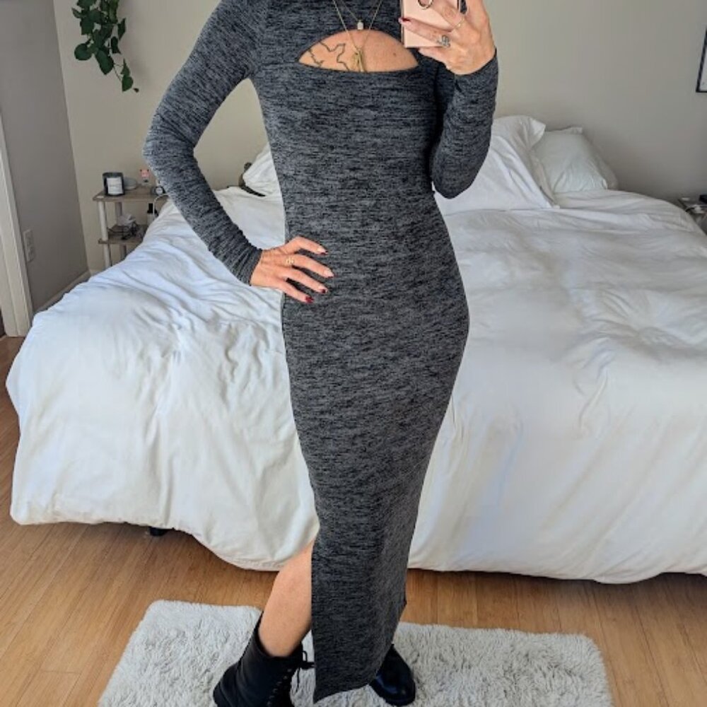 French Connection Womens Cut Out Mid Calf Sweaterdress Size S - Picture 7 of 8